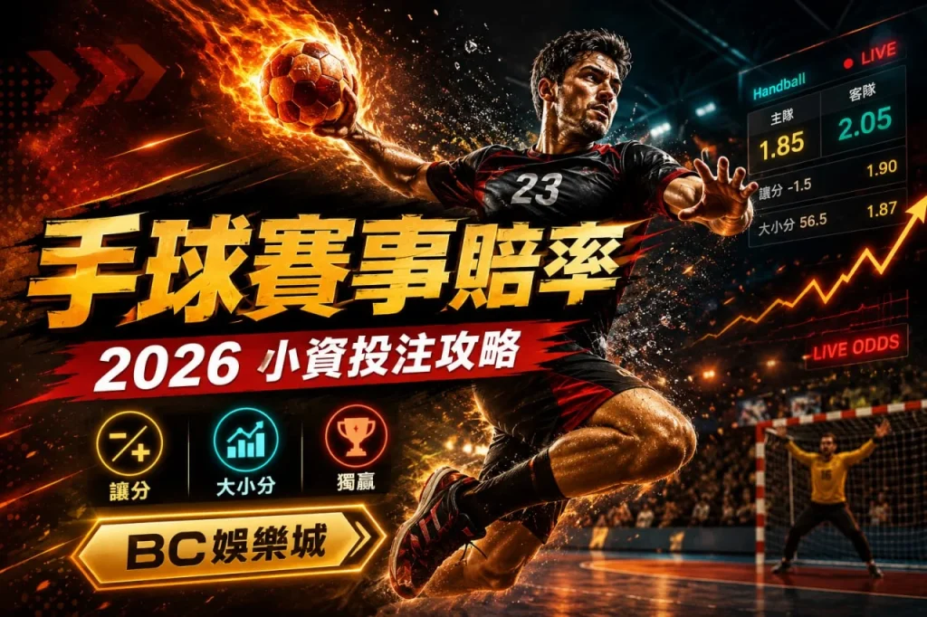 手球賽事賠率攻略，解析手球賽事賠率走地、讓分盤、大小分與獨贏盤，新手快速掌握投注重點。